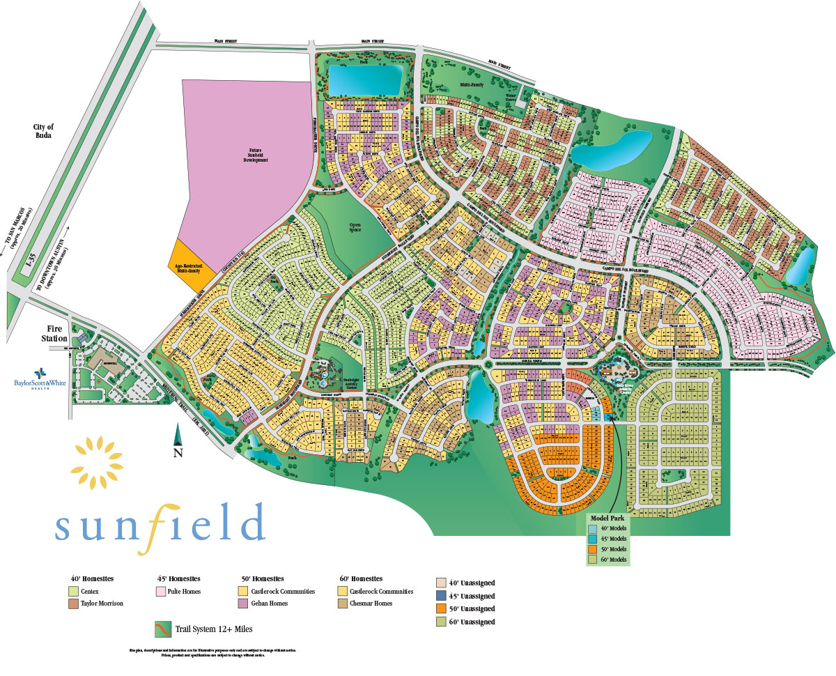 Site Map – Sunfield Buda, TX